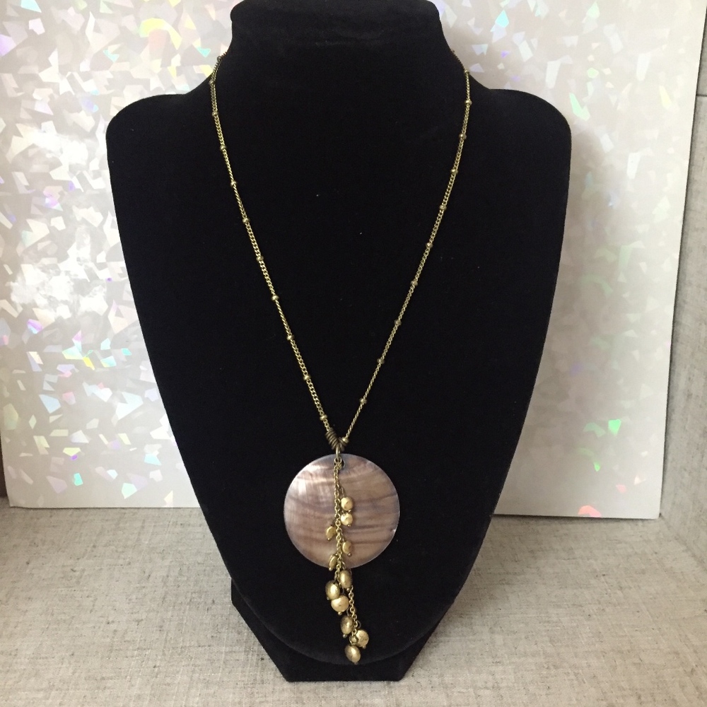 Lia Sophia Necklace w/ Fixed Place Beads on Chain.